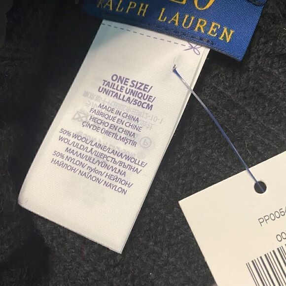 Polo Ralph Lauren Mens Signature Merino Wool Cuffed Beanie Black One Size (b) - Picture 6 of 9